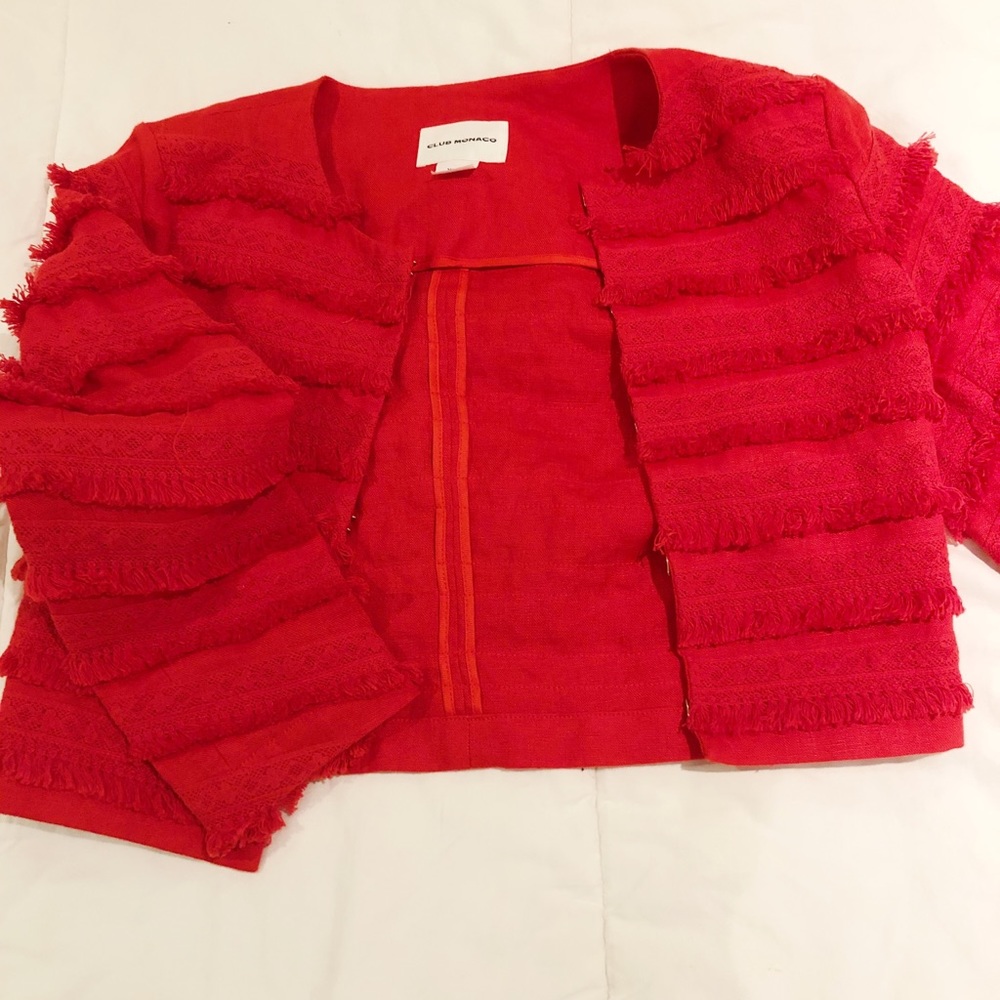 Club Monaco Jacket with Pattern and Fray